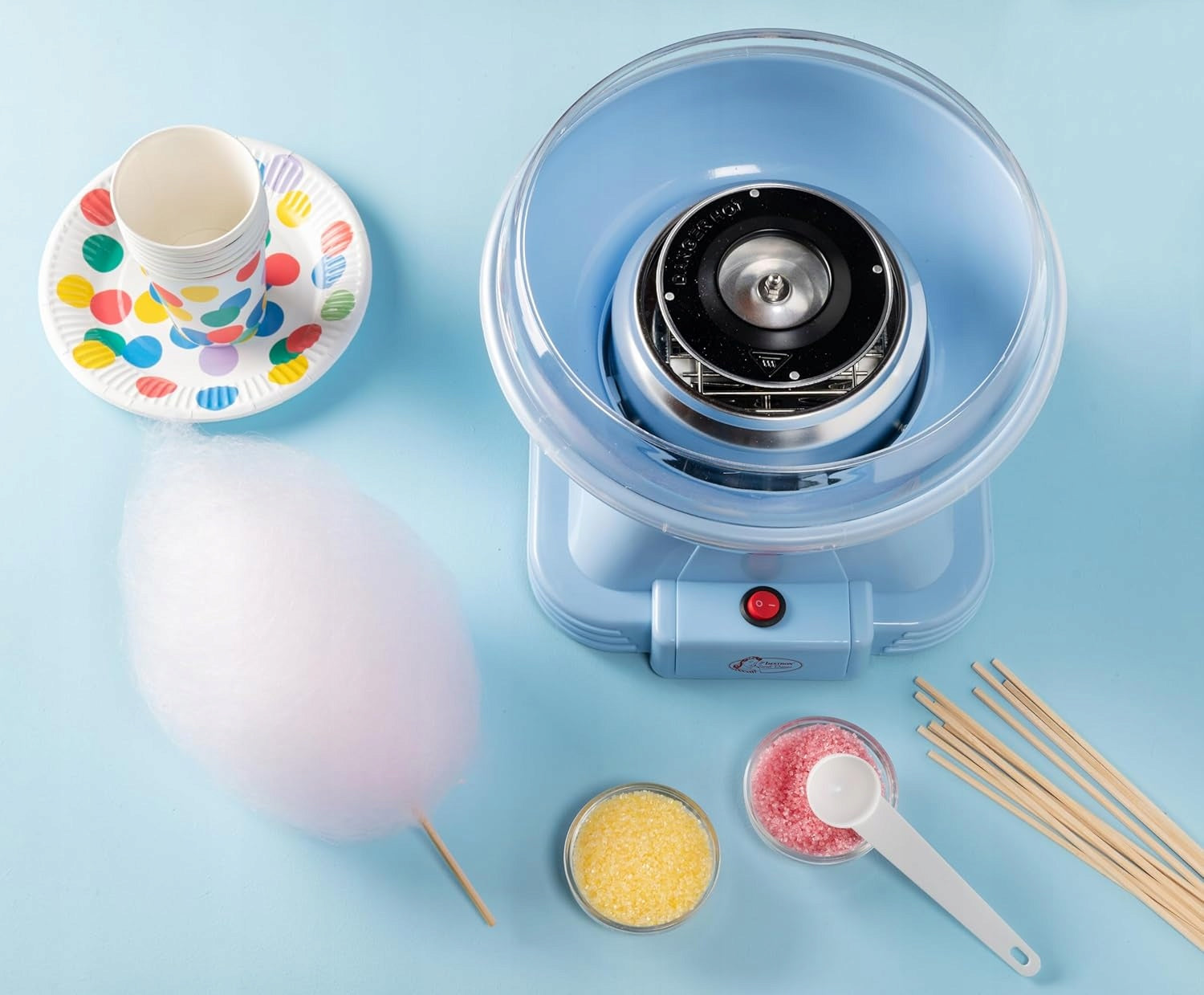500W RETRO COTTON CANDY MACHINE SET WITH STICKS AND HOME MEASURING CUP EAN (GTIN) 5903387938643