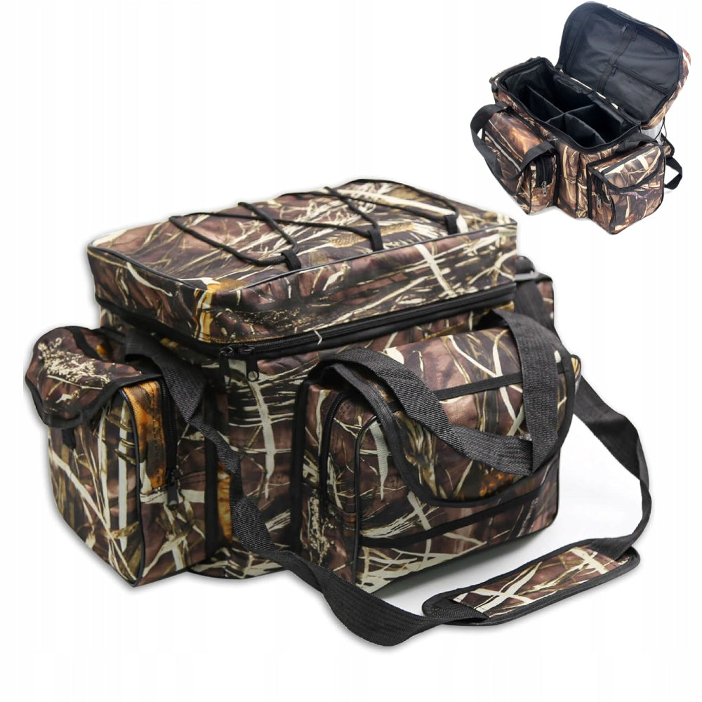 50X30X27cm FISHING BAG FOR FISHING ACCESSORIES, WITH DIVIDER, STRAW COLOR