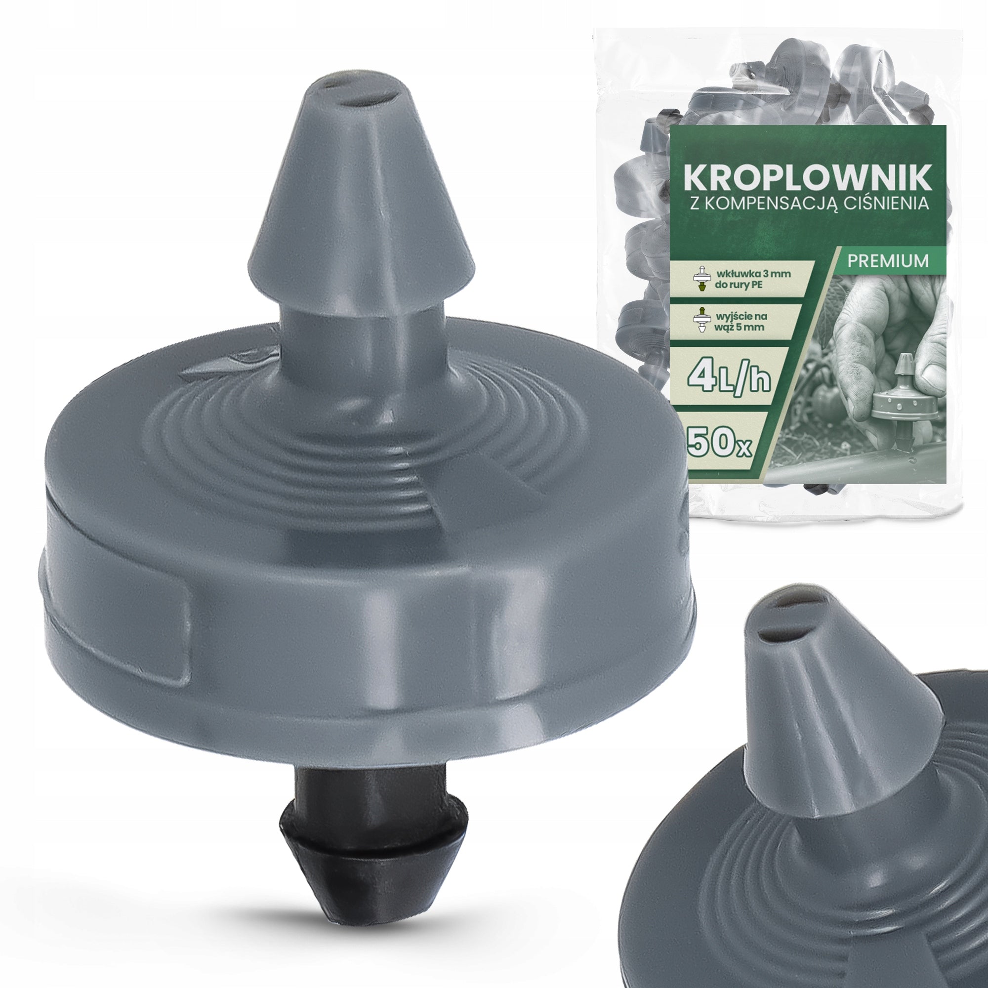 50x Dropper Emitter 4 l/h 3/5 mm PRESSURE COMPENSATION Watering YS-T