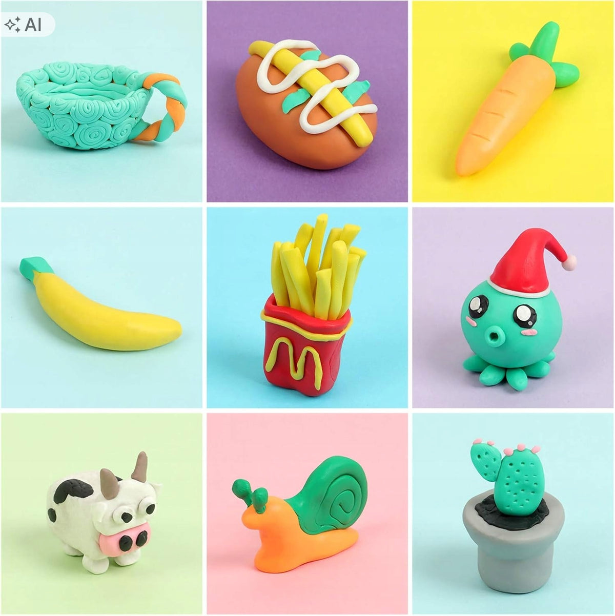50x POLYMER MODELING CLAY ACCESSORIES PLASTICINE MASS SET XXL G96 Manufacturer code glina modelująca xxl kampatt