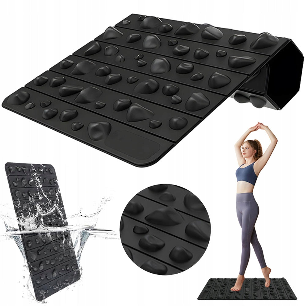50x30cm Massage Mat Black Waterproof Portable Bathroom Non-Slip Packaging status original