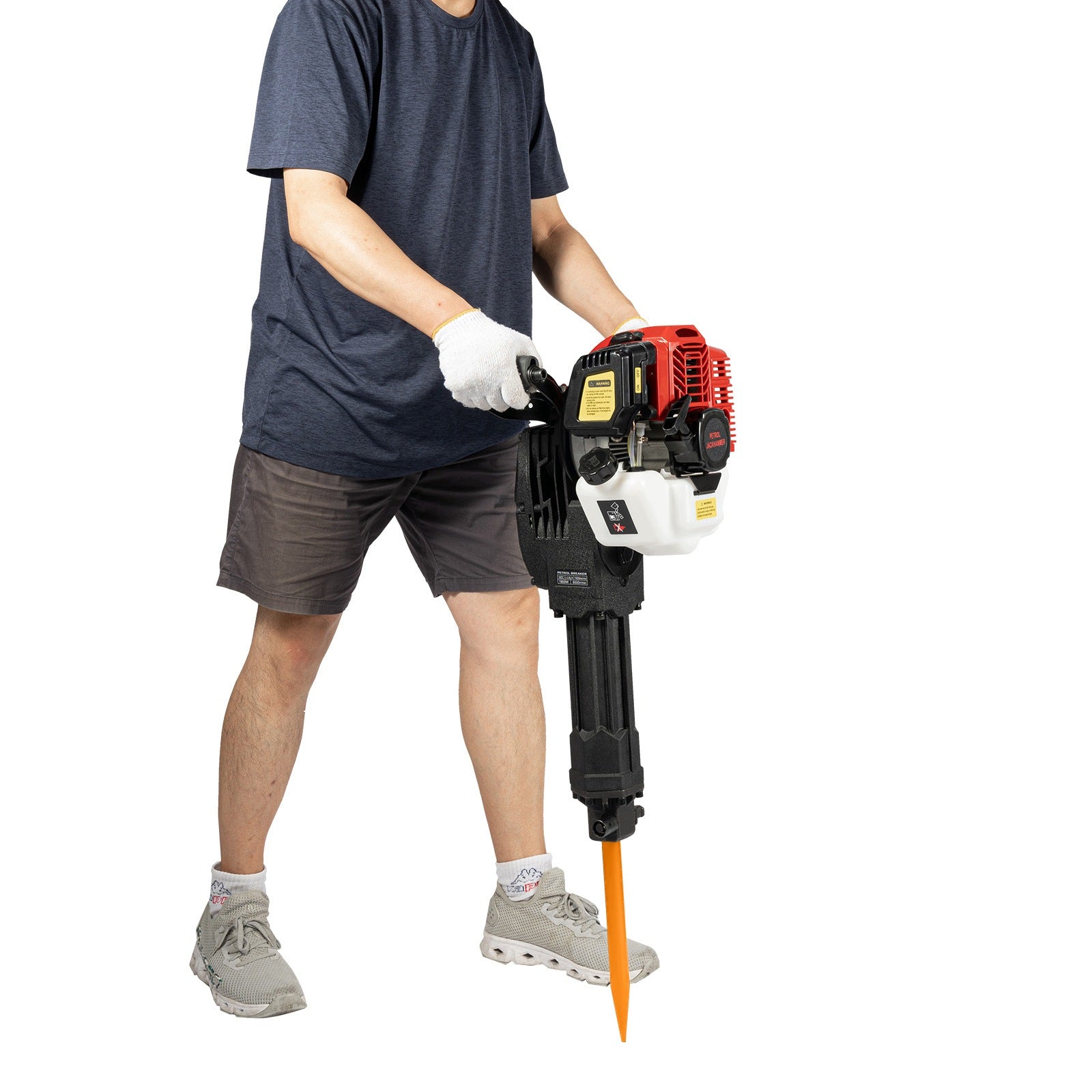 52CC DEMOLITION HAMMER 1900W HANDHELD JACK HAMMER WITH 2 CHISELS TOOL