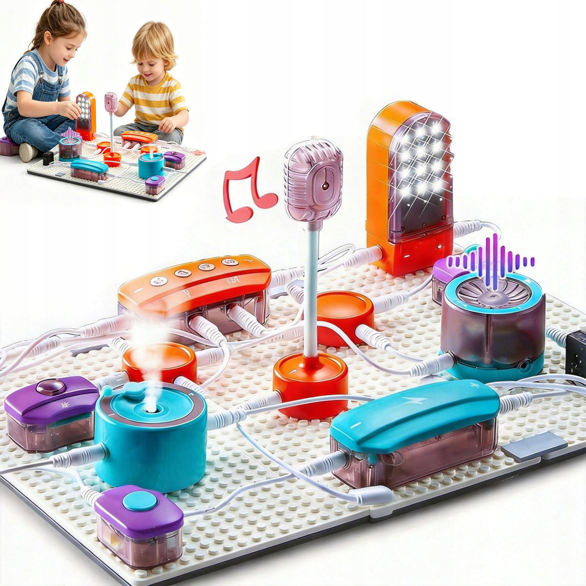 53PCS EDUCATIONAL SET SMALL ELECTRONICS WITH 150+ EXPERIMENTS ELECTRICIAN SCIENCE