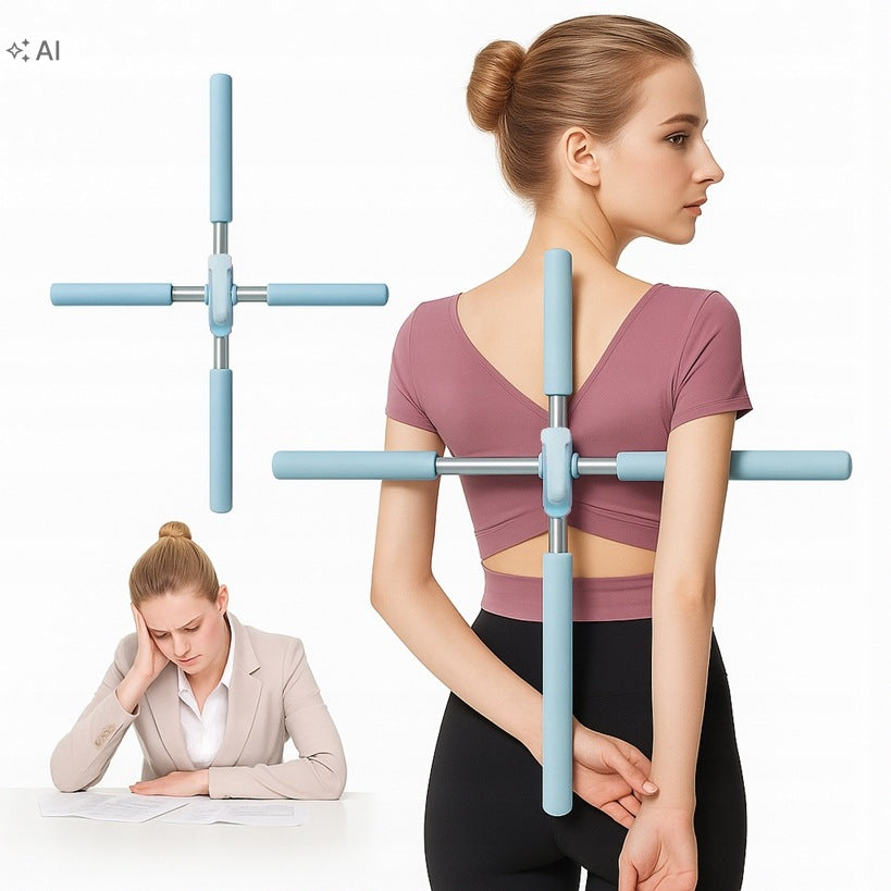 54-86CM PRACTICAL POSTURE CORRECTION TRAINING ROD Blue YOGA STICK