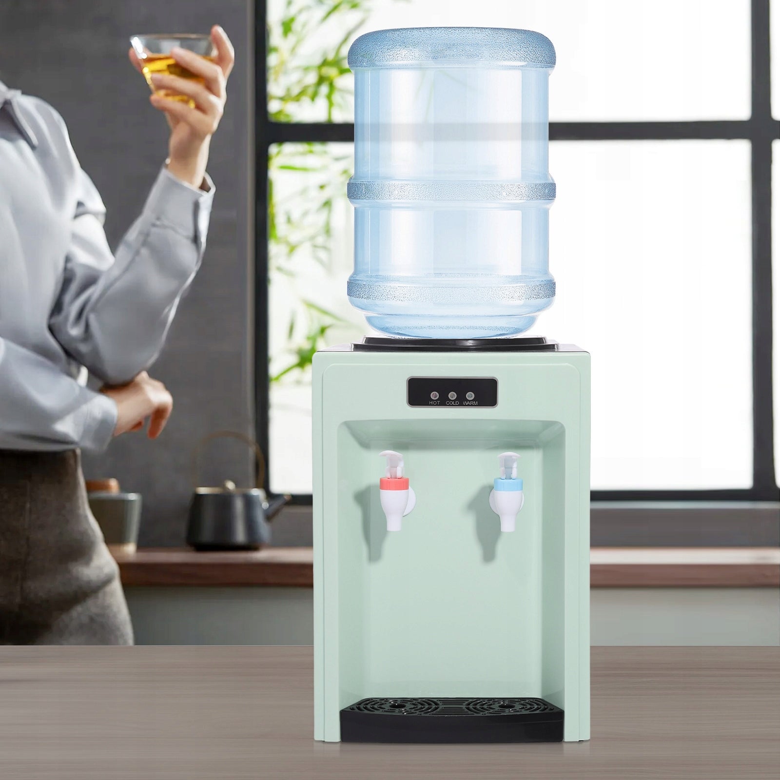550W Electric Hot Water Dispenser, Hot and Cold Table Drinking Machine Manufacturer code kk67687