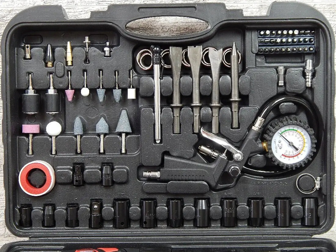57 EL PNEUMATIC TOOL SET FOR COMPRESSOR WITH ACCESSORIES AEROPRO Manufacturer code RP7857