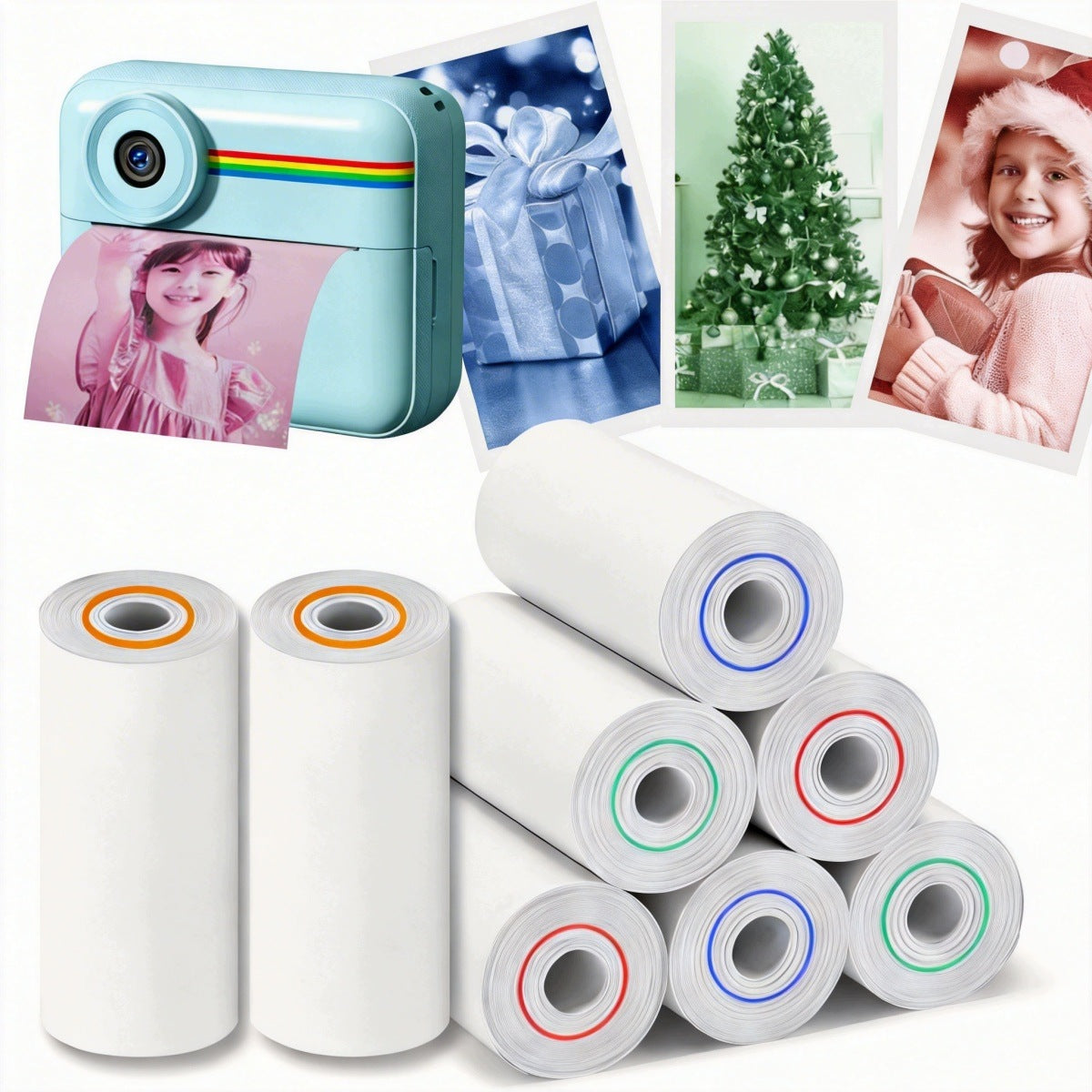 57X25MM THERMAL PRINTER PAPER 8 ROLLS KIDS STICKER Brand no brand