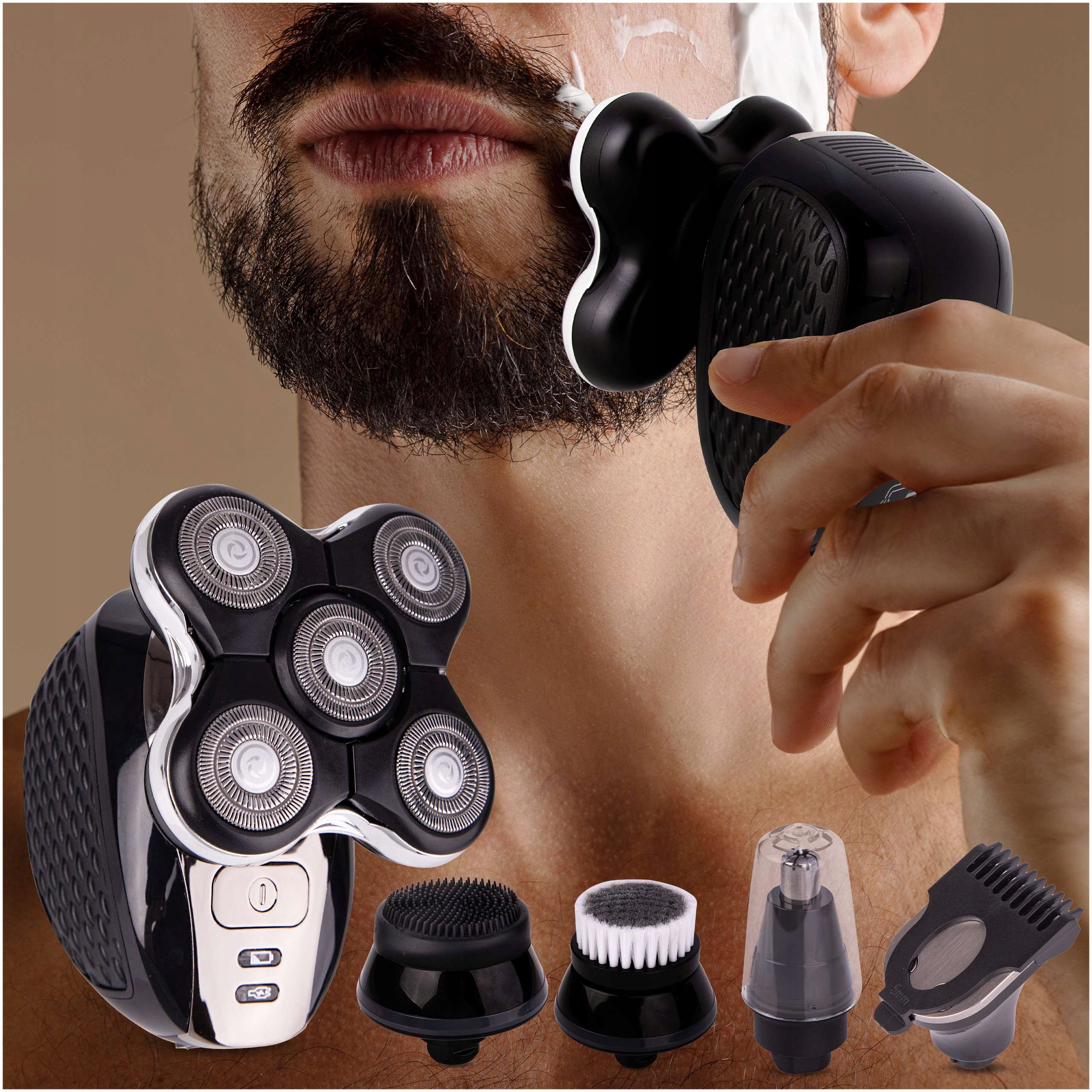 5IN1 MEN'S ELECTRIC BEARD HEAD SHAVING MACHINE WITH TRIMMER Brand Sulpo