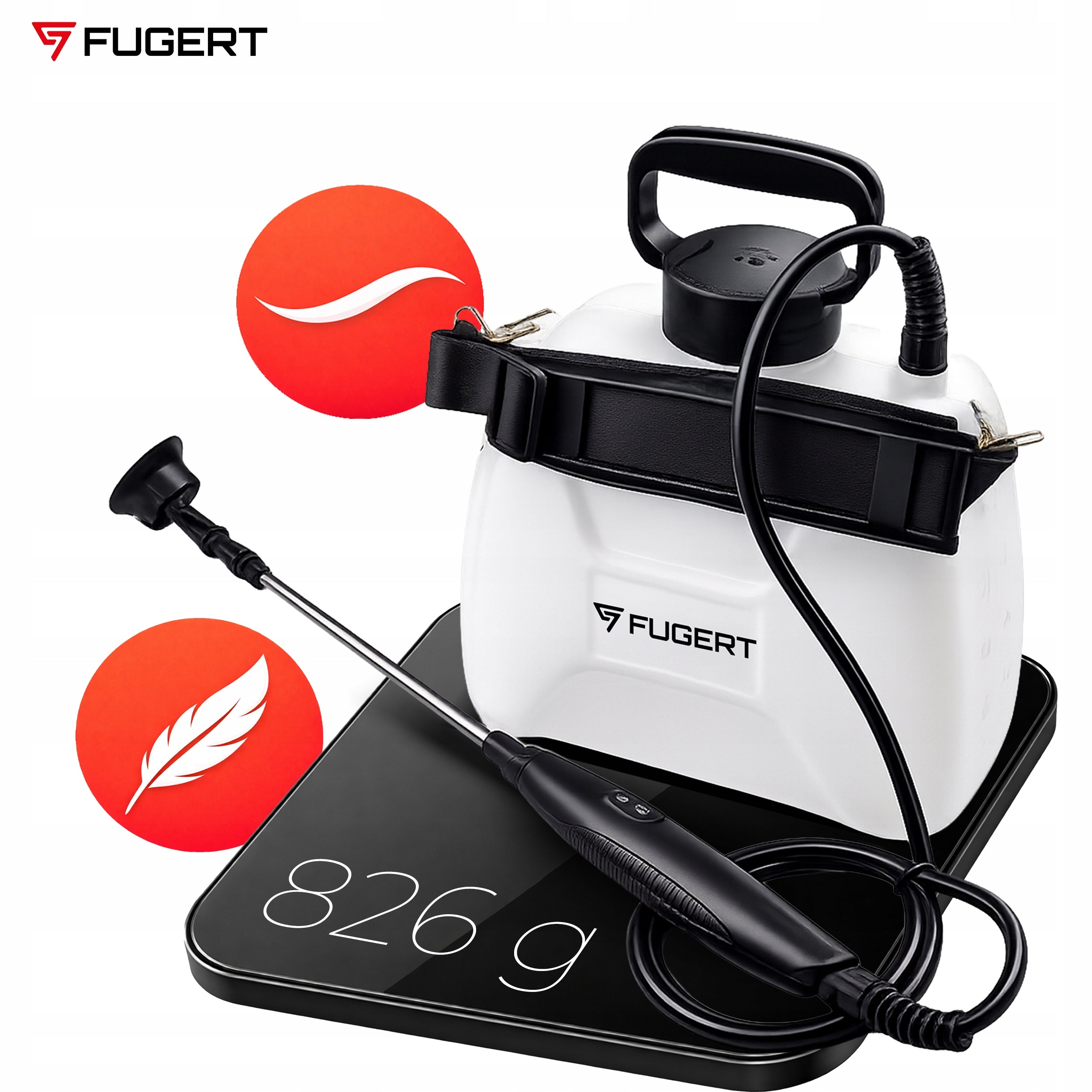 5L CORDLESS GARDEN PRESSURE SPRAYER USB-C FOLD-OUT LANCE Maximum pressure 3.45 bar