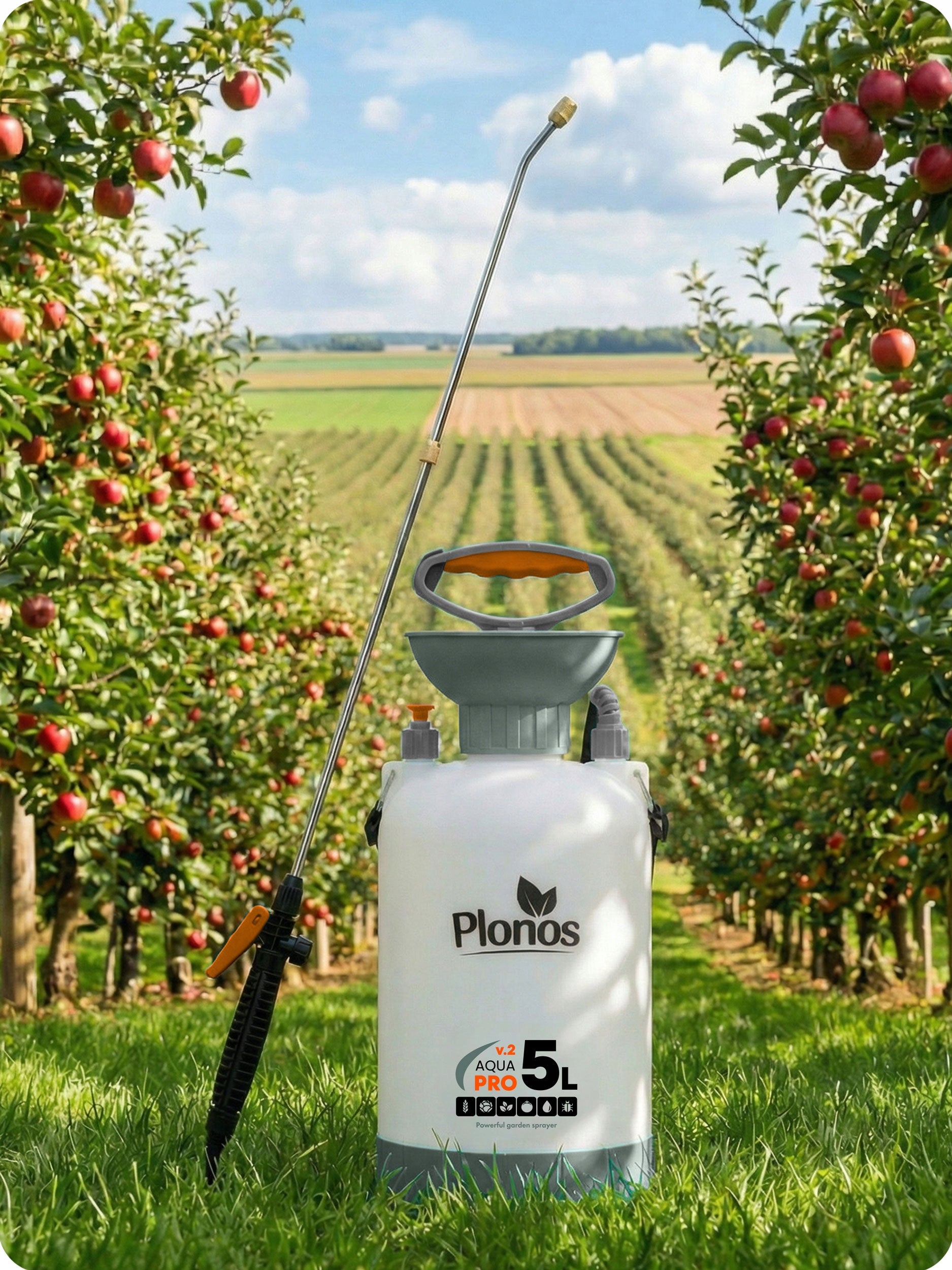 5L GARDEN PRESSURE HAND SPRAYER WITH ADJUSTABLE LANCE NOZZLE 5L Packaging status original