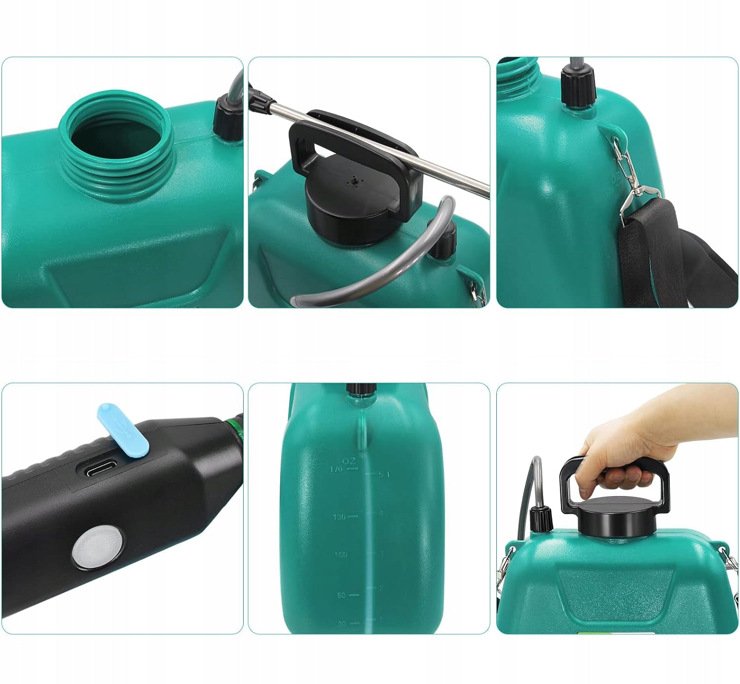 5L USB Cordless Sprayer with Adjustable Nozzle for Garden Long lance Tank capacity 5 l