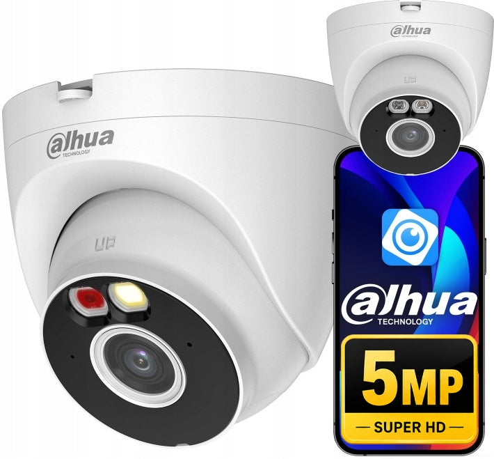5MPx T5A-PV WiFi Camera DAHUA Outdoor Active Audio and LED Deterrence