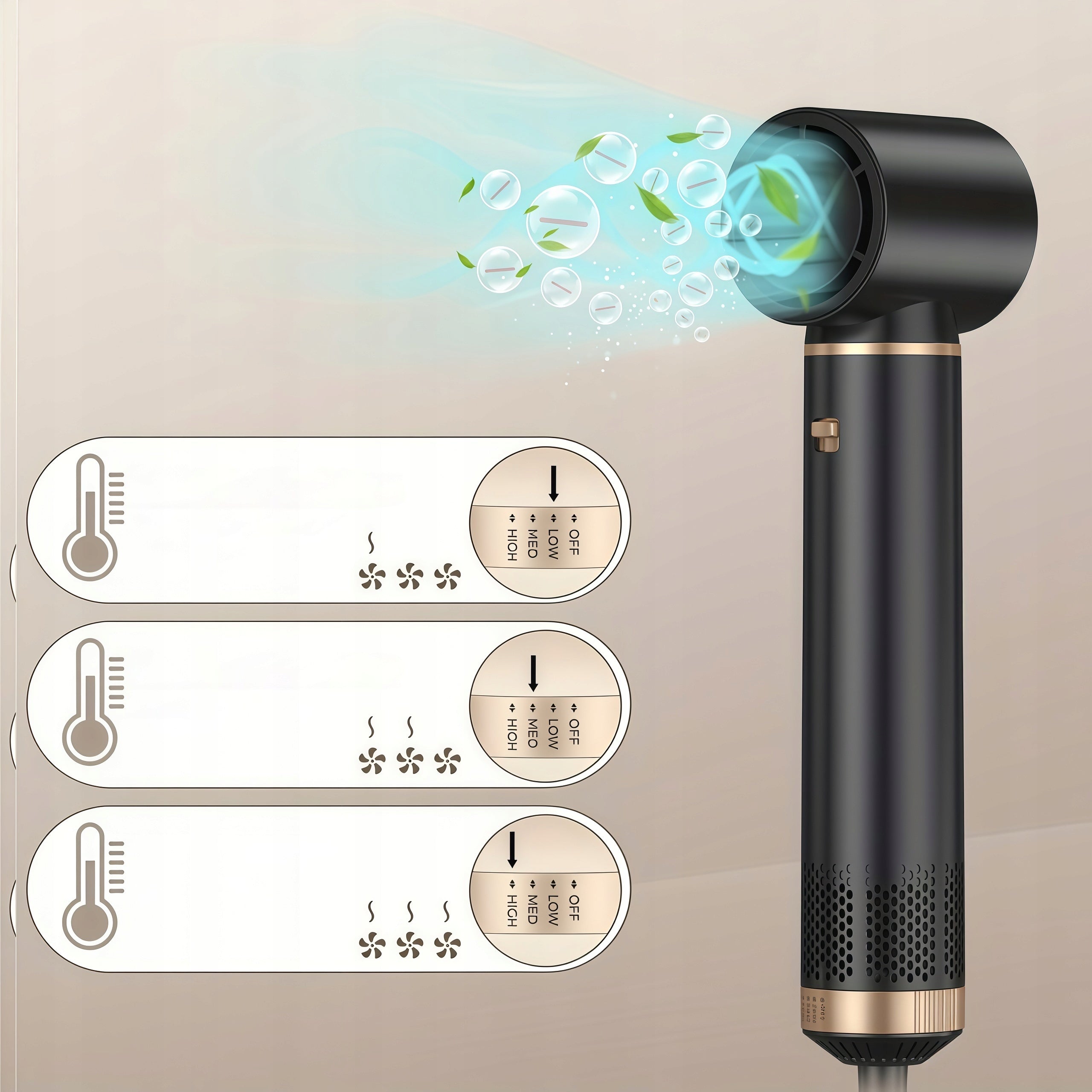 5in1 1000W dryer with ionization and 5 tips Manufacturer code 5w1 1000 W z jonizacją i 5 końcówkami407156