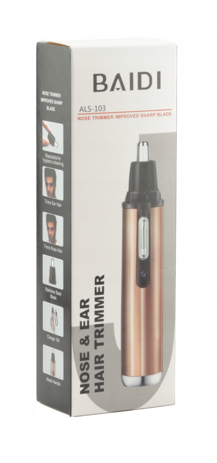 5in1 ELECTRIC NOSE TRIMMER EAR EYEBROW HAIR EPILATOR SHAVER Dominant color yellow/gold