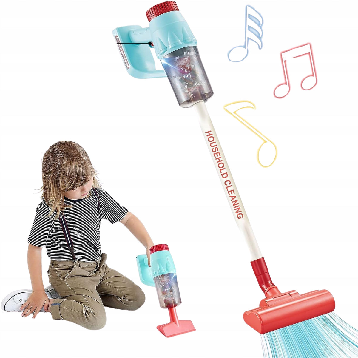 5in1 ELECTRIC VERTICAL VACUUM CLEANER FOR KIDS TOY 3 TIPS STAND