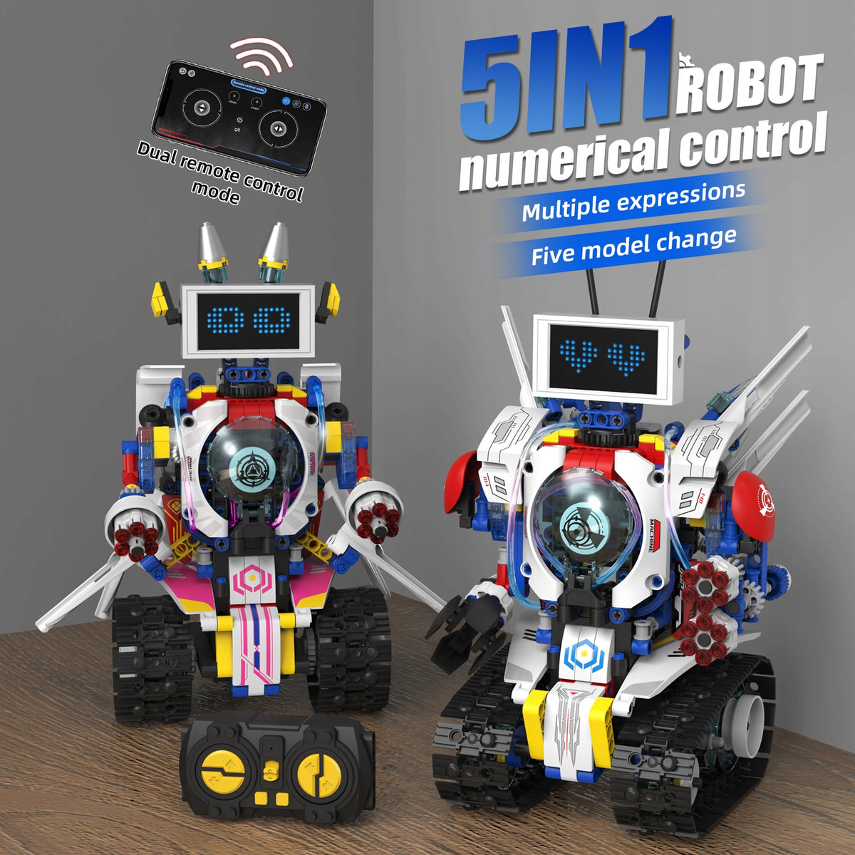 5in1 ROBOT RC BUILDING BLOCKS CONTROLLED BY REMOTE CONTROL Brand Zosudull