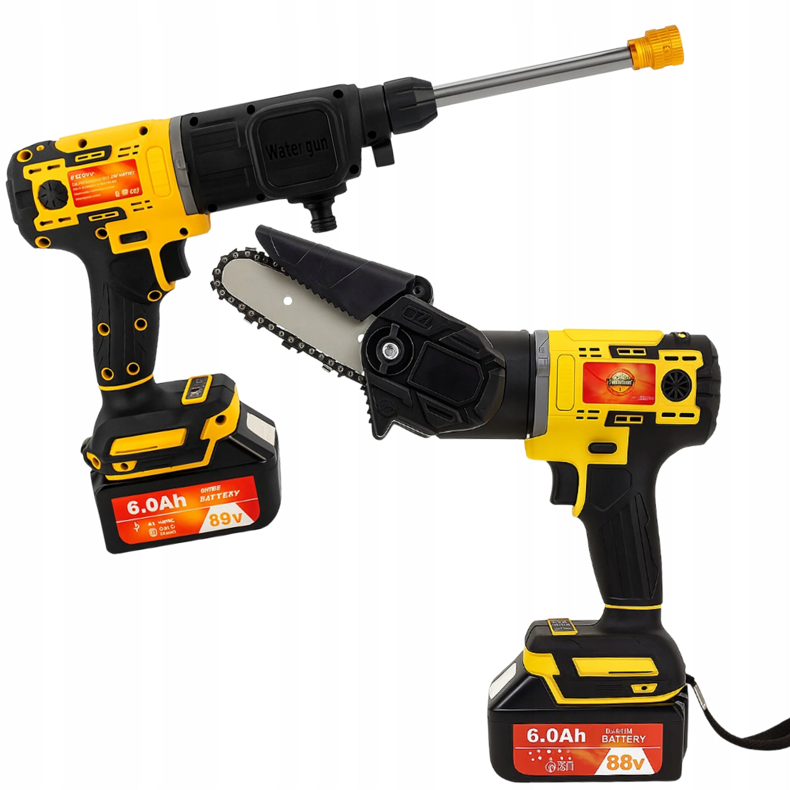 5in1 Tool Kit: Grinder, Wrench, Screwdriver, Saw, Washer 88V, 6.0Ah Brand no brand