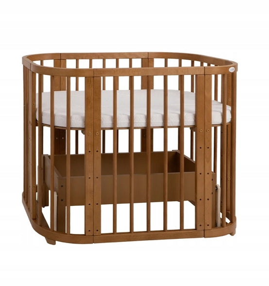 5in1 Wooden Crib with CRADLE with Mattress - Vintage