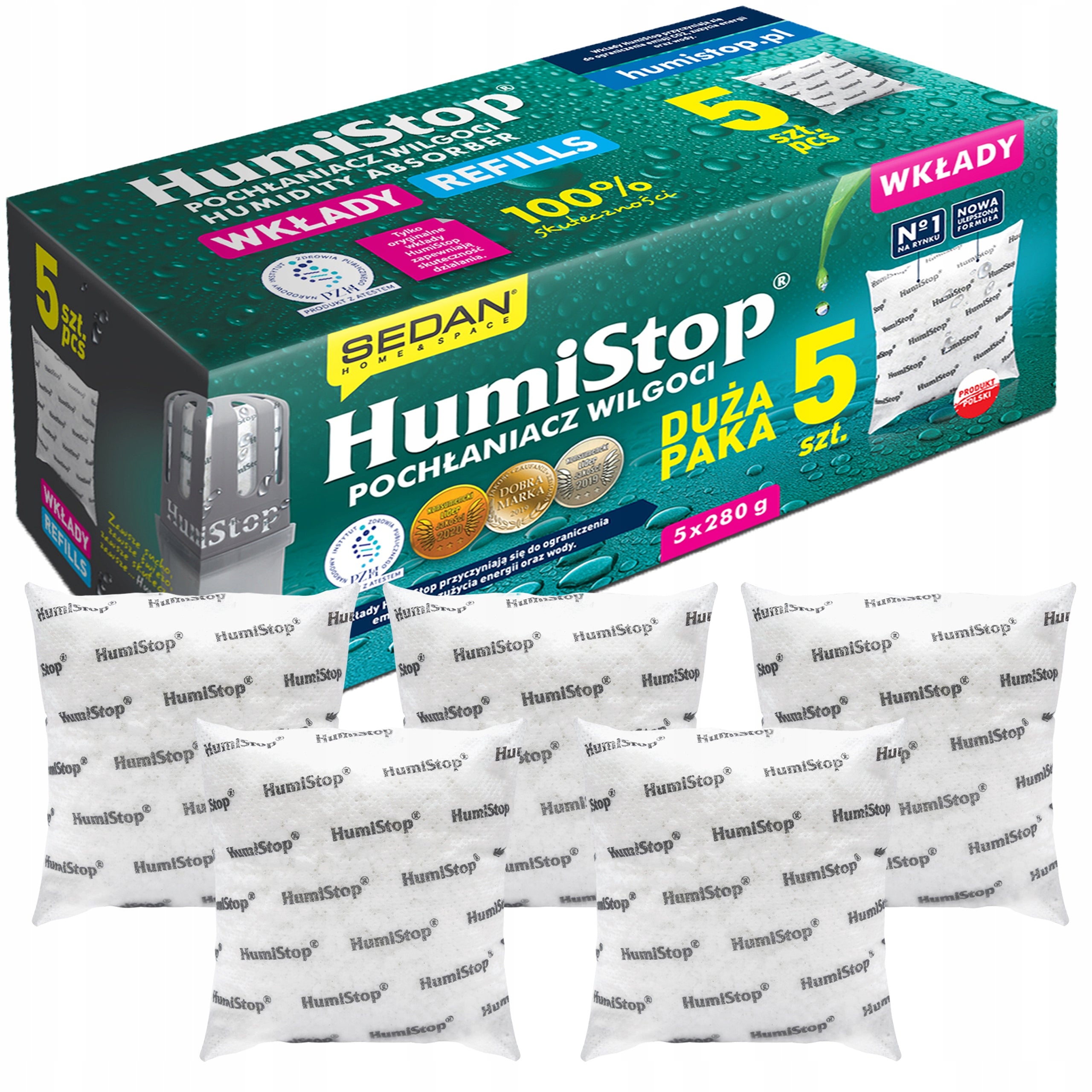 5x CARTRIDGES CARTRIDGE STOCK FOR MOISTURE ABSORBER HUMISTOP SEDAN STRONG CARTRIDGES