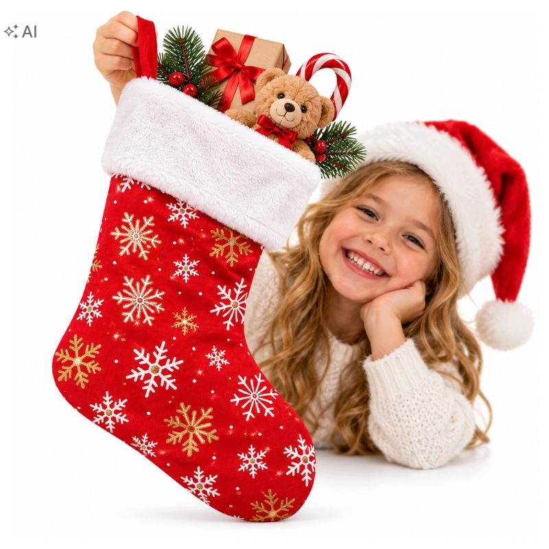 5x CHRISTMAS SOCK FOR SANTA GIFTS FOR FIREPLACE SANTA CLAUS FOR GIFT Brand no brand