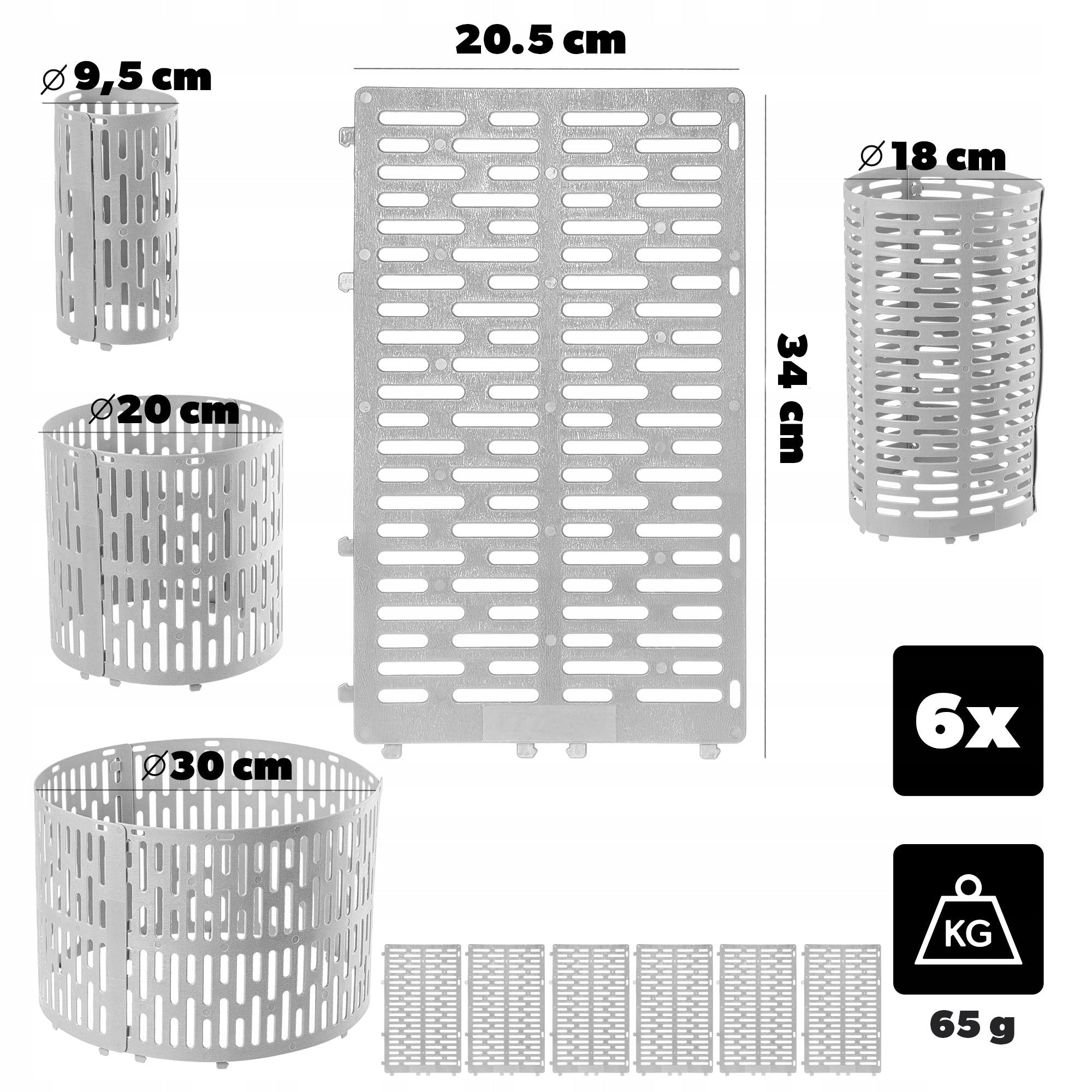 6 PACK PROTECTIVE COVER TREE TRUNK EDGING TREE PROTECTOR COVER GREY Manufacturer code K12882