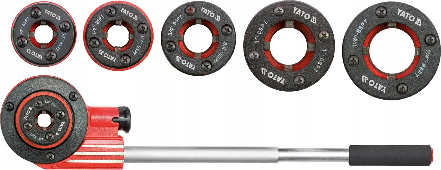 6 PIECE HAND THREADER 1/4''-5/4'' YT-2900 YATO Brand Yato