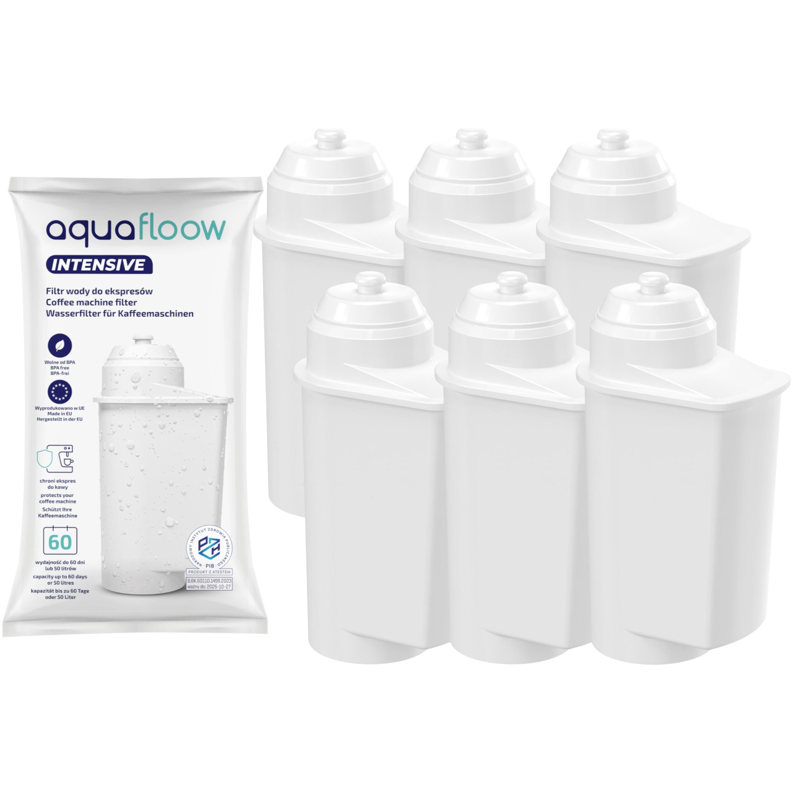 6 Water Filter AquaFloow Intensive for SIEMENS EQ3 EQ5 EQ6 EQ.7 EQ9