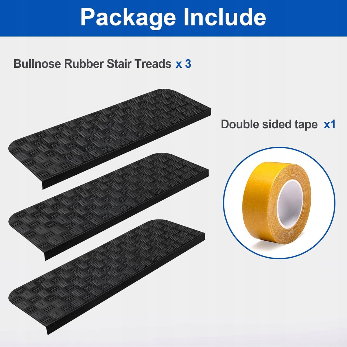 6-piece set of rubber mats for stairs, non-slip mats 65 x 25 cm Manufacturer code B0CTFCDZ6X