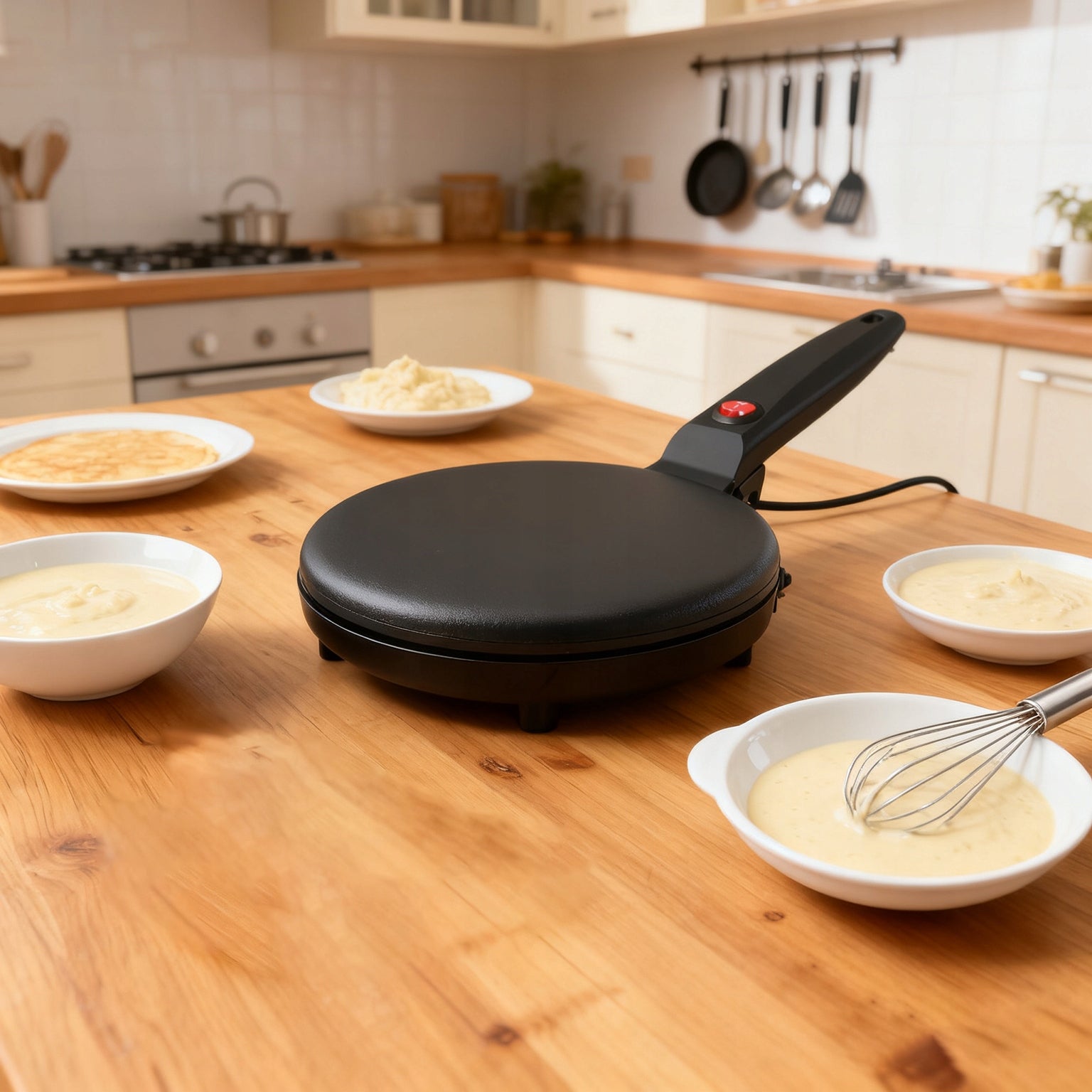 600 IN 20 CM PANCAKE PAN ELECTRIC NON-STICK COATING Packaging status original