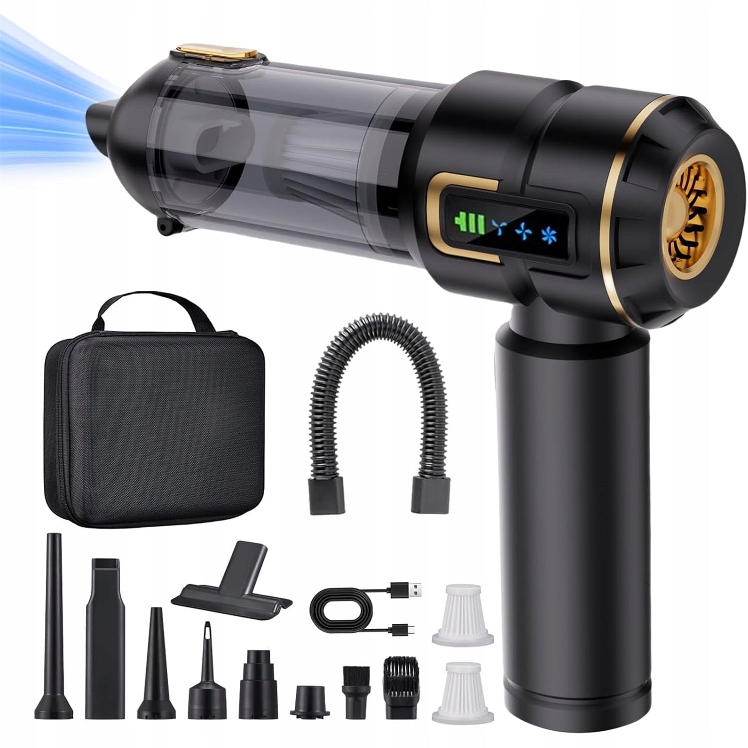 6000MAH HANDHELD VACUUM CLEANER FOR HAIR, CORDLESS VACUUM CLEANER FOR CAR Packaging status original