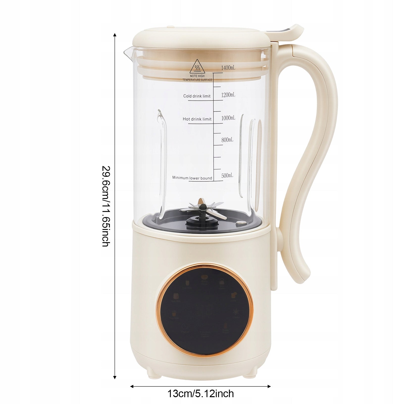 600W SOY MILK MAKER 1400ML ELECTRIC JUICER KEEPING WARM SELF-CLEANING TIMER Packaging status original