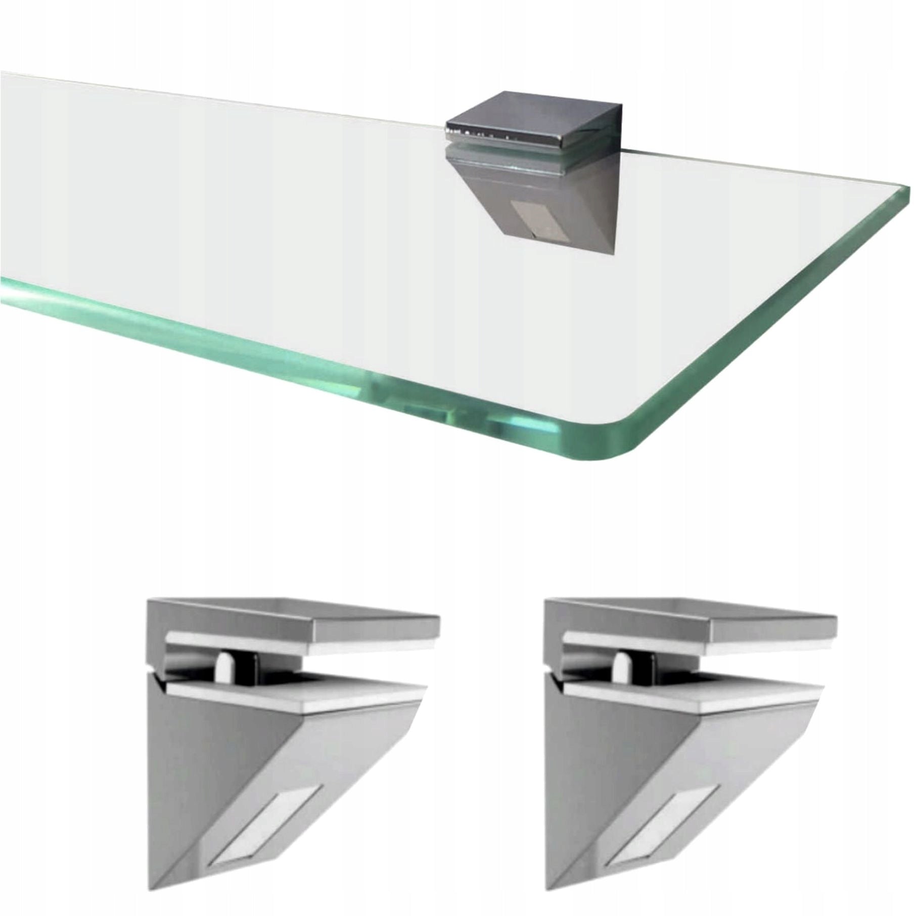 60x13 Glass shelf 6mm handles chrome ITALIANA ROBIN glass shelves