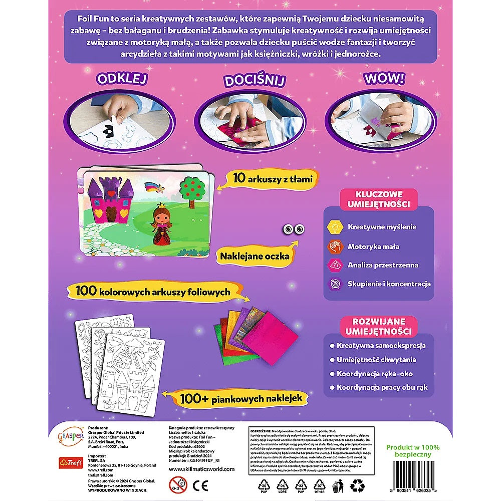 62602 SKILLMATICS FOIL FUN CREATIVE SET ONE-PIECES AND PRINCESSES TREFL Manufacturer code 62602