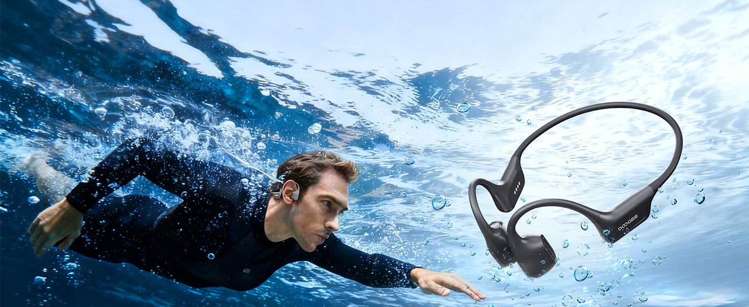 64GB Wireless Sports Bone Headphones DOOGEE BoneAir Swim MP3 IP68 Brand DOOGEE