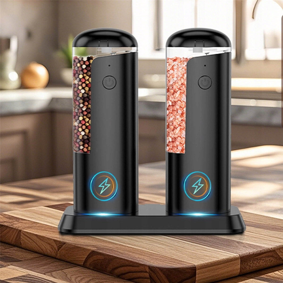 650MAH ELECTRIC GRINDER THICKNESS ADJUSTMENT SALT PEPPER 75MIN WORK Brand Bedee
