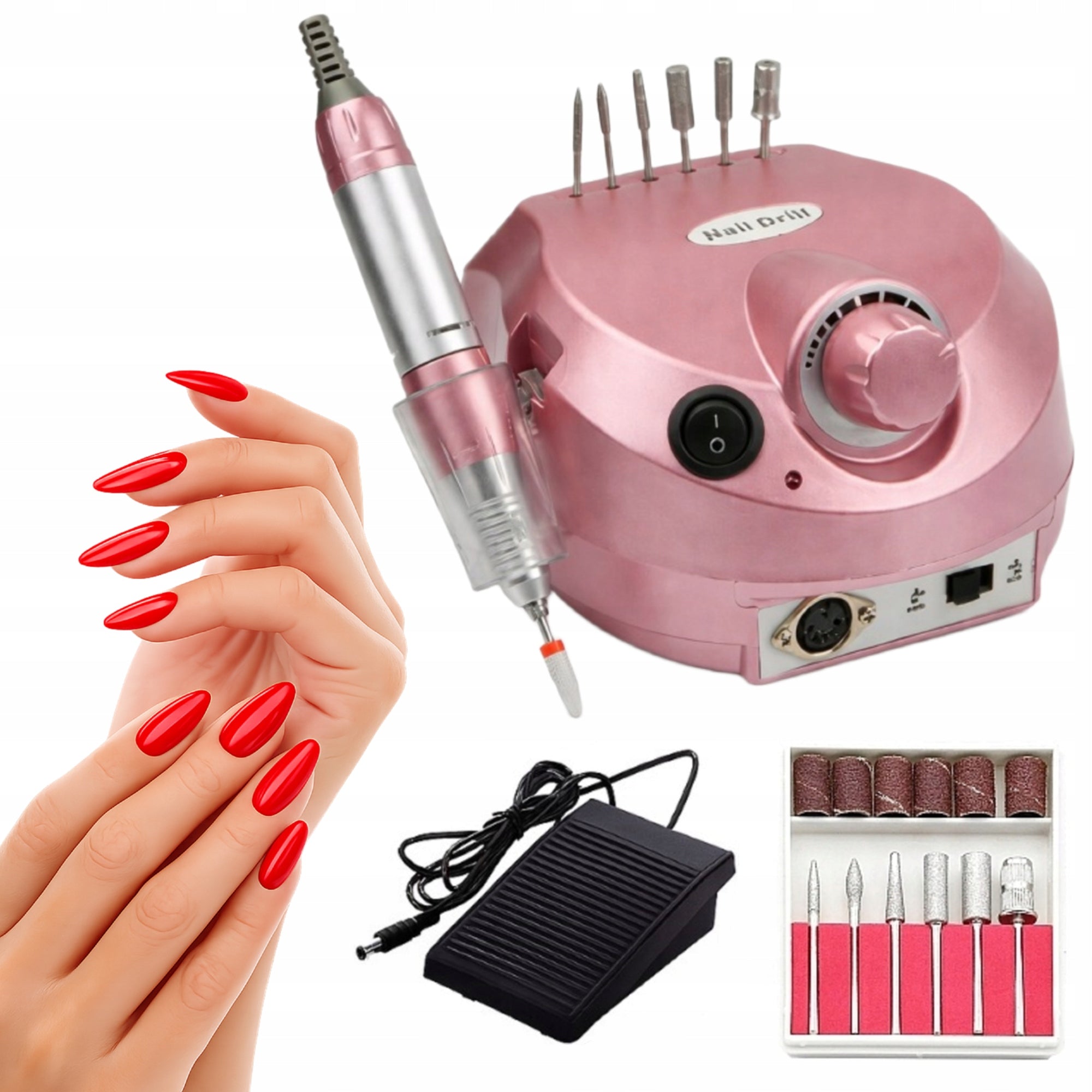 65W Nail Milling Machine Strong Pedicure Manicure Cutter Set