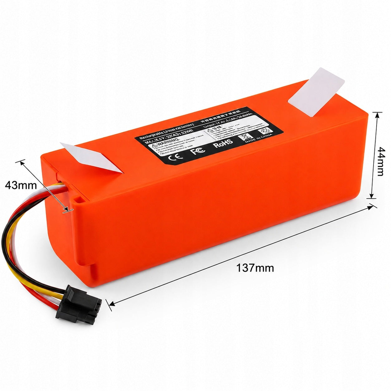 6800 mAh CAPACIOUS BATTERY FOR XIAOMI ROBOROCK s50 s51 s55 14,4V Packaging status original
