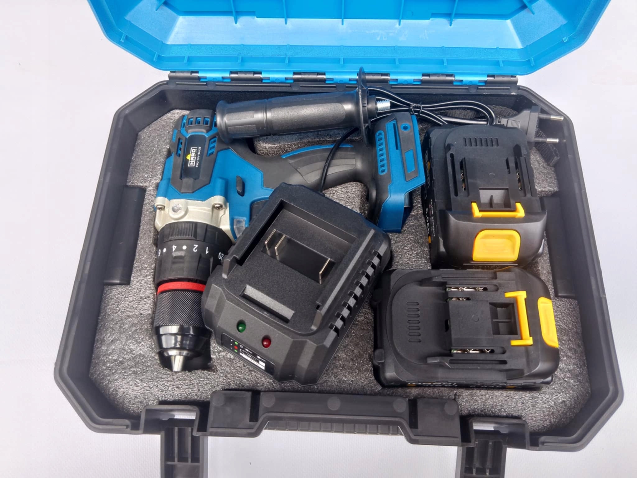 6AH Cordless Impact Screwdriver 2Batteries 80NM for Carpenter Packaging status original