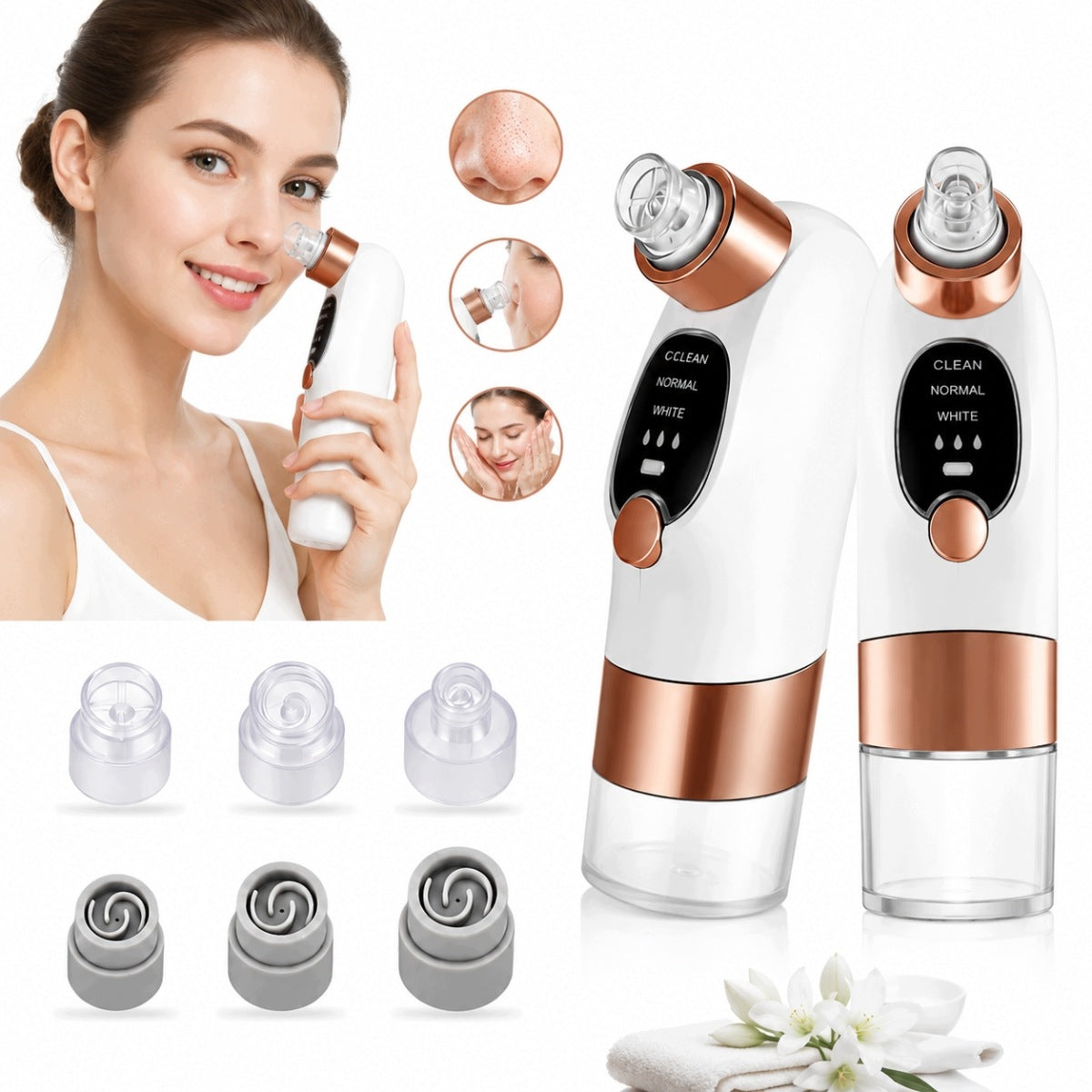 6IN1 ELECTRIC BLACKHEAD VACUUM CLEANER BLACKHEAD PIMPLES