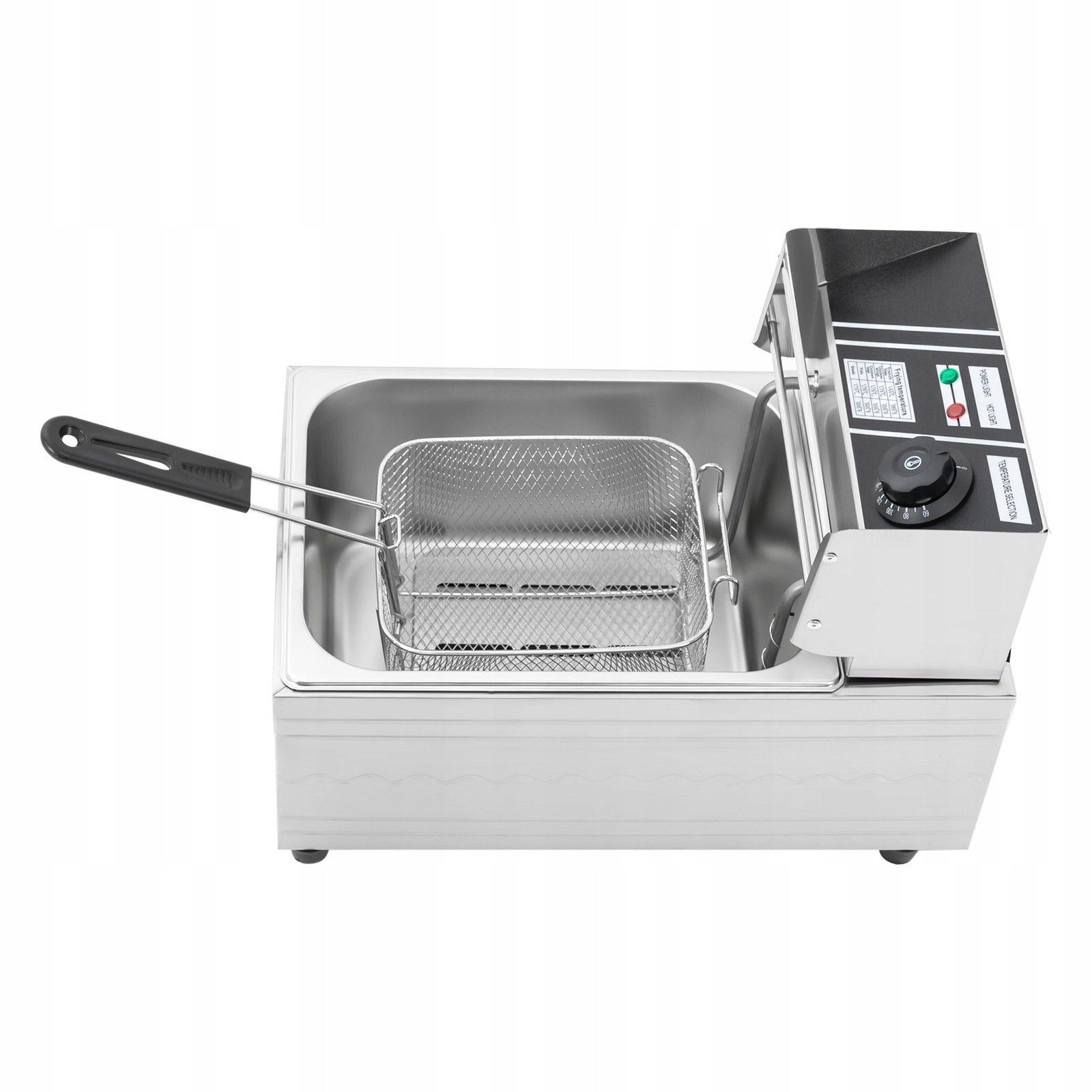 6L 2500W Stainless Steel Electric Fryer, 60-200°C Temperature Control Packaging status original