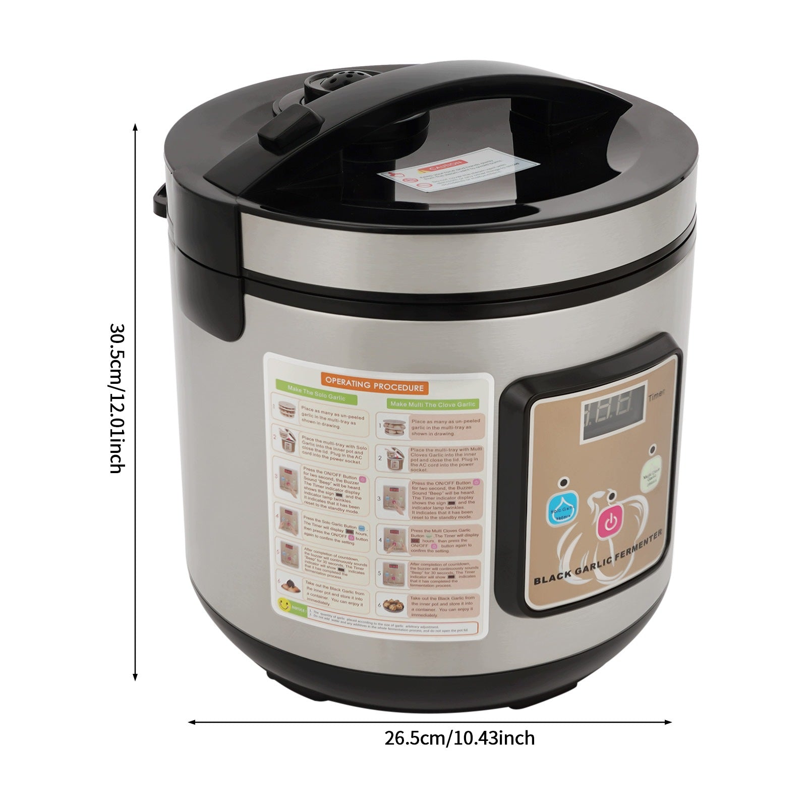 6L Automatic Black Garlic Fermenter, Black Garlic Maker with Timer 90W Manufacturer code JJFTER-000500EU