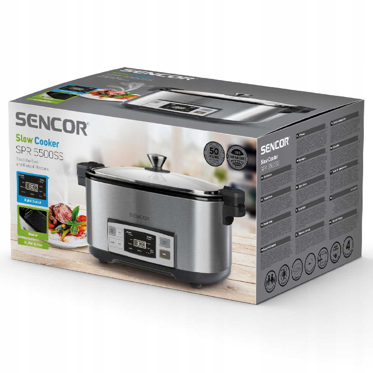 6L Cooking Slow Cooker Multifunction 4 MODES 1350W Sencor SPR 5500SS Brand no brand