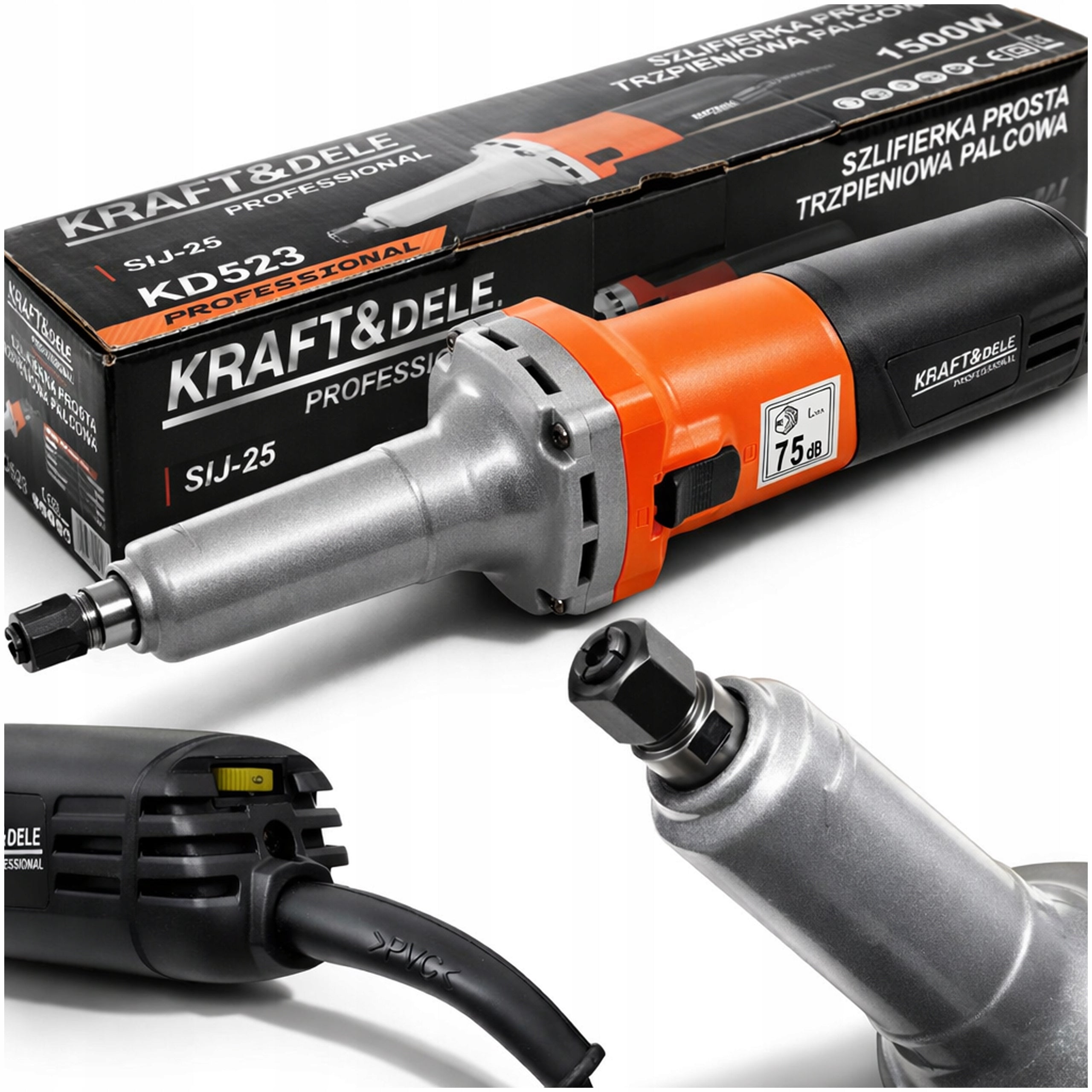 6MM 1500W STRAIGHT SHANK GRINDER WITH ADJUSTABLE ROTATION
