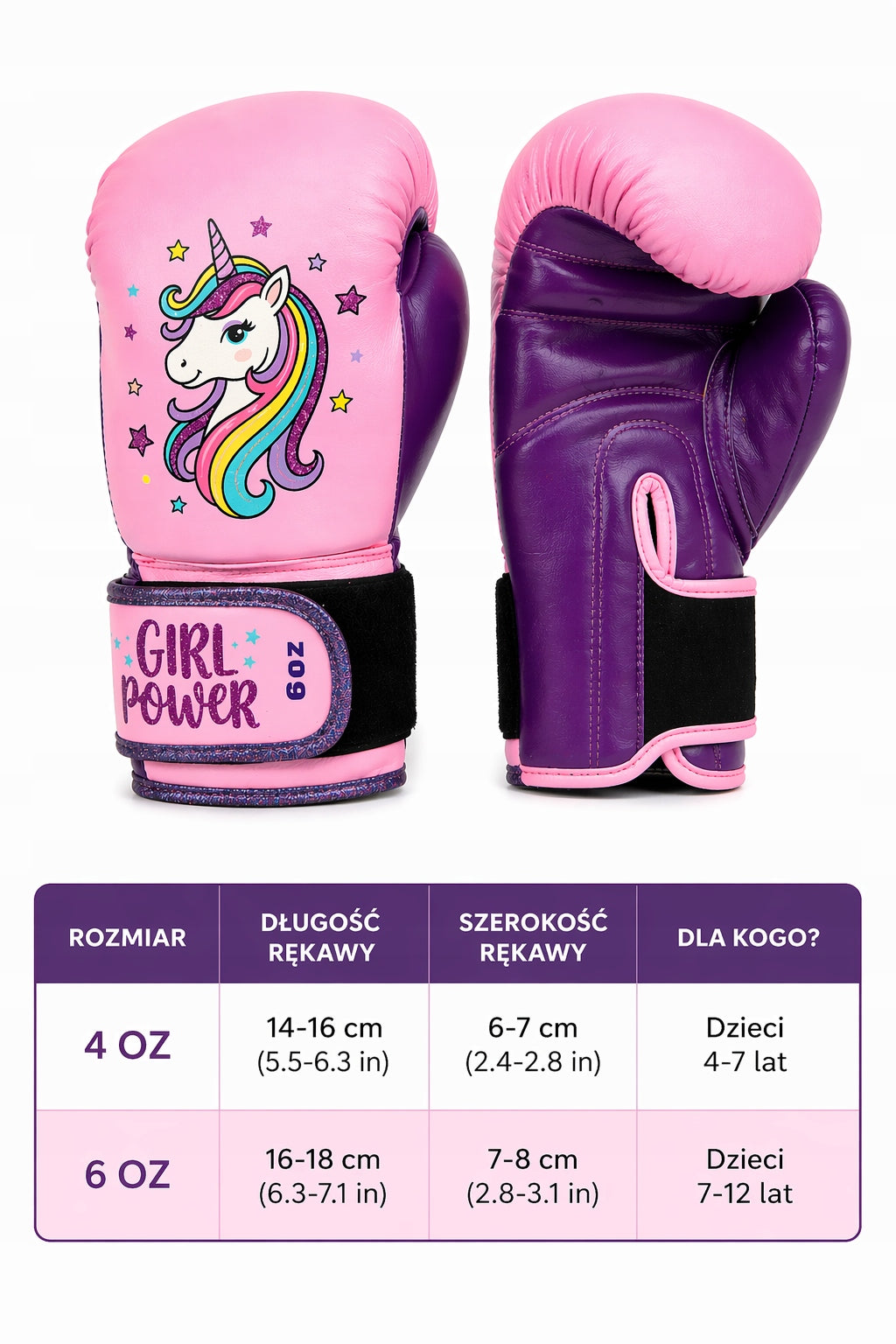 6OZ KIDS TRAINING BOXING GLOVES WITH PONYTAIL - FORCE Packaging status original