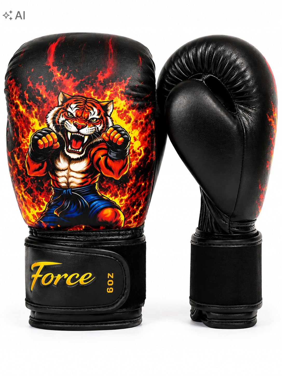 6OZ TIGER TRAINING BOXING GLOVES FOR KIDS - FORCE