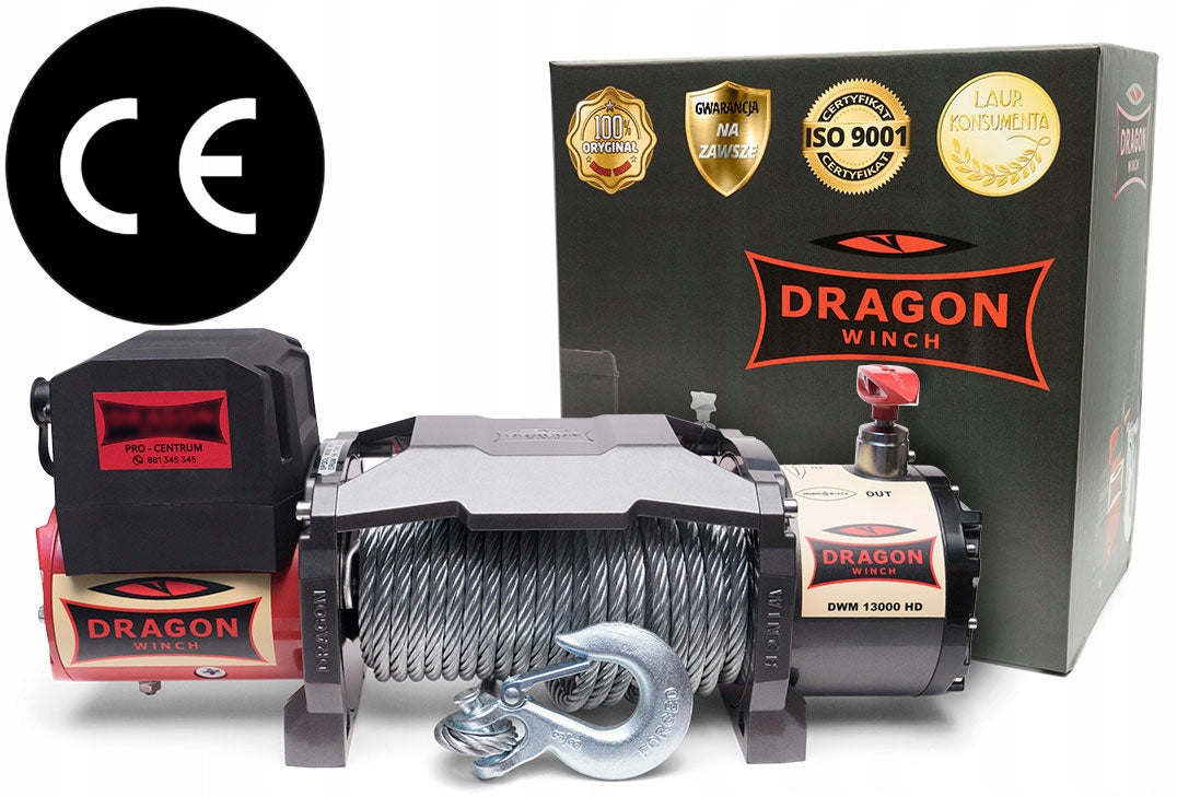 6T Winch winch DRAGON 12V electric car rope tow truck Packaging status original