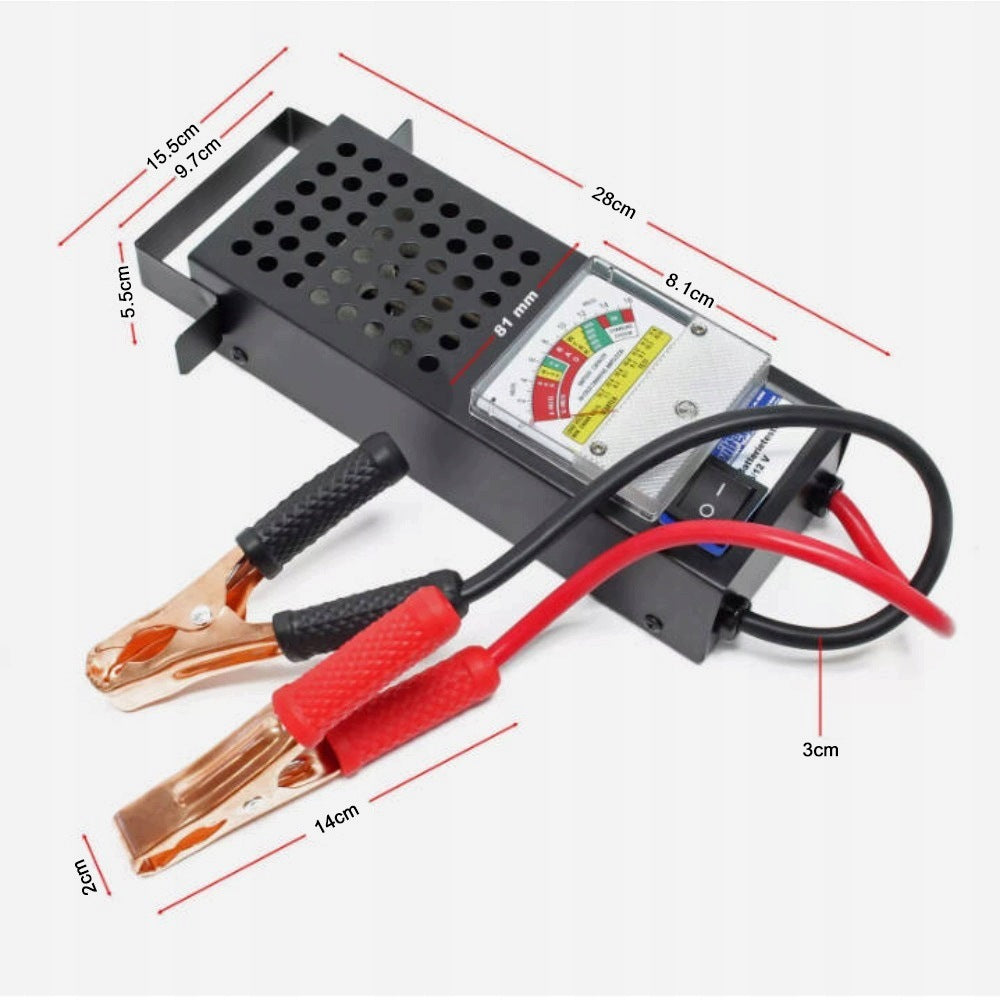6V 12V Battery Tester Sturdy Tool For SUVs Motor Vehicles Brand no brand