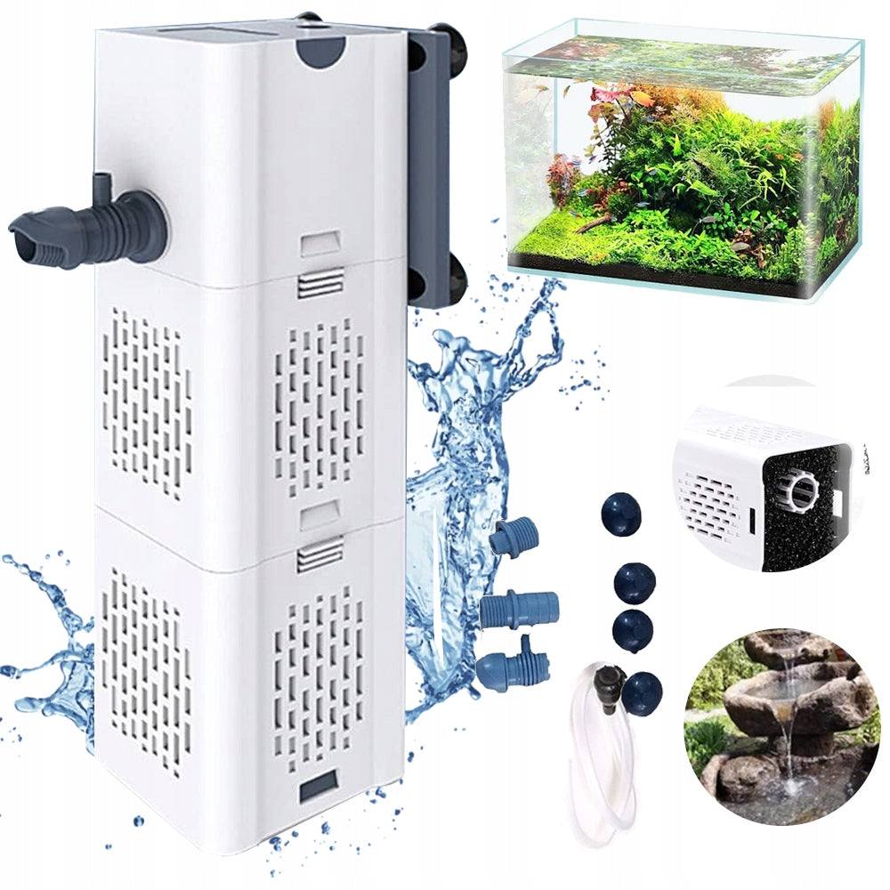6W 500 L/H PUMP WITH 2 IP68 FILTER SPONGES FOR ECO TANK AQUARIUM Manufacturer no brand