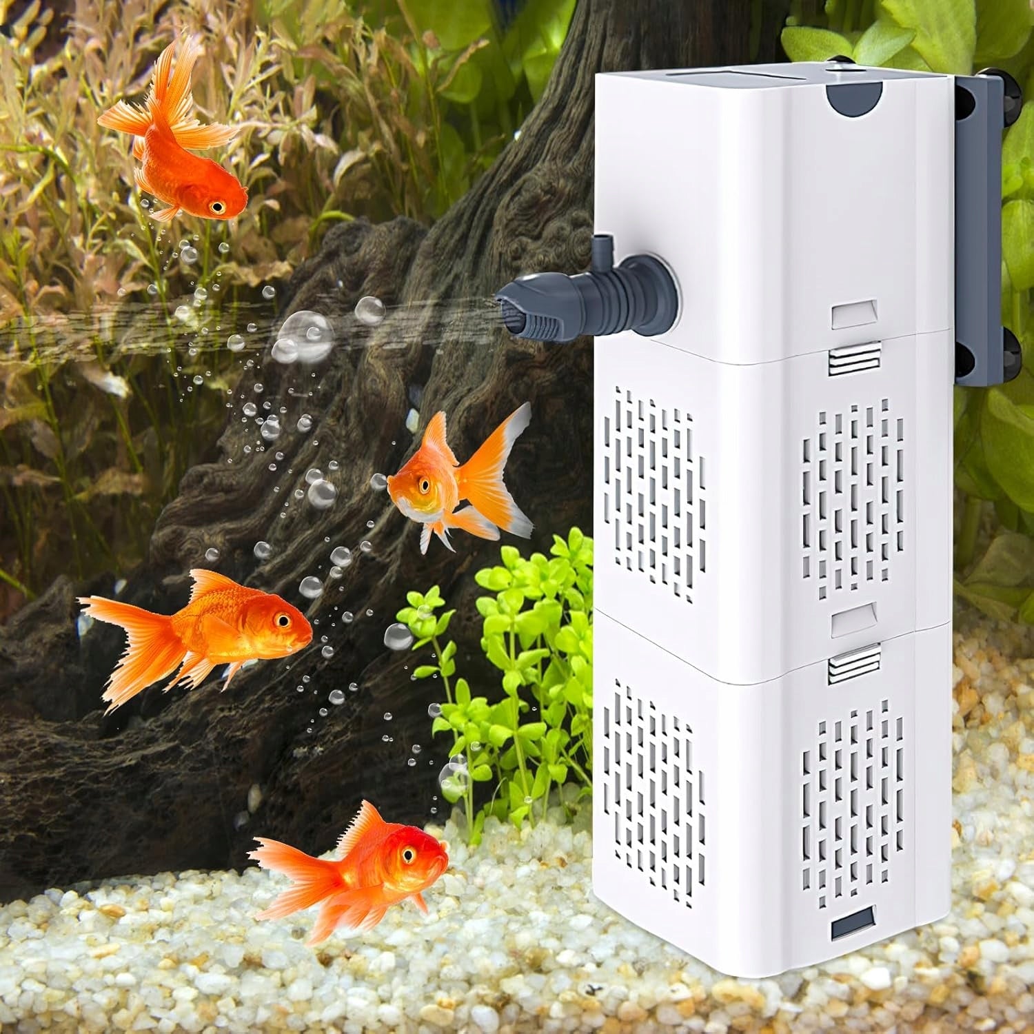 6W 500 L/H PUMP WITH 2 IP68 FILTER SPONGES FOR ECO TANK AQUARIUM Power 6 W