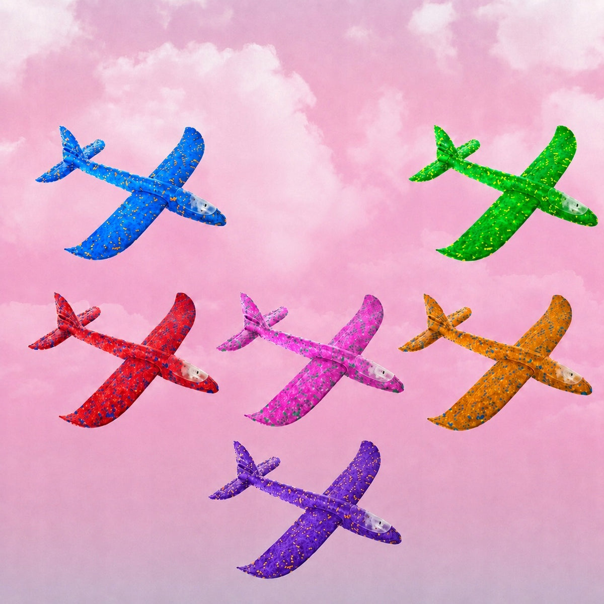 6X AIRPLANE STYROFOAM GLIDER DART AIRPLANES FOR BOY'S DAY Packaging status original